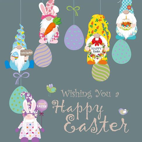 40 Pieces Easter Gnomes Cutouts Stickers Easter Gnomes Window Cling Funny Bulletin Board Decoration Cutouts with Glue Point Dots for Home Office Holiday Party Favors Supply, 8 Designs in Saudi Arabia