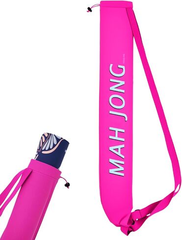 34 Inch Long Mahjong Mat Bag Cute Double Strapped Canvas Drawstring Mahjong Holder Lightweight Outdoor Carrying Bag for Board Games Travel Storage-Mat Not Include in Saudi Arabia