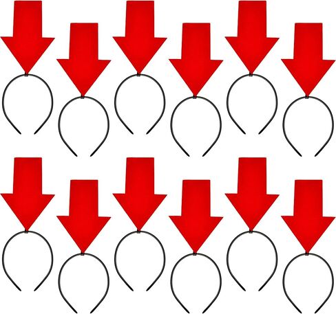 12 Pack Red Arrow Headbands Creative Symbol Headband Funny Headband Arrow for Halloween Costume Concert Gag Gifts in Saudi Arabia