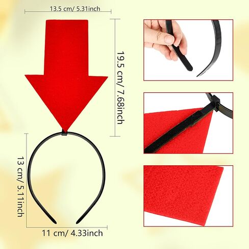 12 Pack Red Arrow Headbands Creative Symbol Headband Funny Headband Arrow for Halloween Costume Concert Gag Gifts in Saudi Arabia