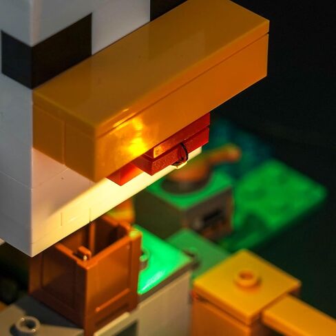 إضاءة LED متوافقة مع Lego 21585 Minecraft Chicken Farm - مصابيح فقط، مجموعة إضاءة متوافقة مع Lego Chicken Farm 21585، غير متضمنة الوضع in Saudi Arabia