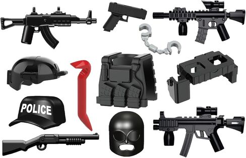 حزمة Battle Brick Battle Bag Cops and Robbers متوافقة مع Lego® Minifigs in Saudi Arabia