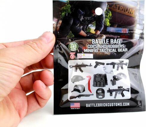 حزمة Battle Brick Battle Bag Cops and Robbers متوافقة مع Lego® Minifigs in Saudi Arabia