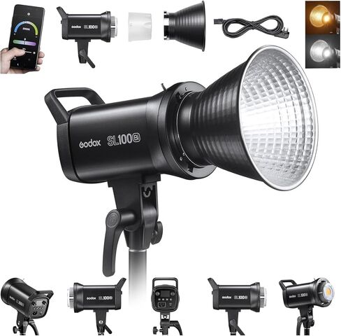 Godox SL-60Y 60W CRI95+ Yellow Version LED Video Light, 3300±300K Tungsten-Balanced Continuous Output Lighting, Bowens Mount for Video Recording, Children Photography, Wedding, Outdoor Shooting in Saudi Arabia