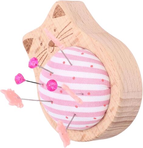 AYNEFY Pin Cushion Sewing Kit 80Pcs Position Pins with Jewel Head for Quilting Crafts Patchwork Needle Holder Cat Design Decorative Sewing Accessories in Saudi Arabia