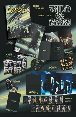 AMPERS&ONE WILD&FREE 2nd Mini Album [Start Ver.] CD + Photobook + 3 Photocard + 4 Cut Photo + Poster (Kick Start) in Saudi Arabia
