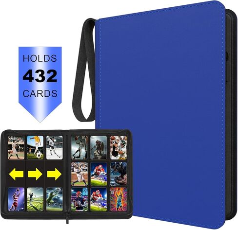9 Pocket Pink Card Binder - Holds 432 Cards, 24 Double-Sided Clear Pages, Premium Zippered Cute Card Album Folder Compatible with Card Sleeves, Perfect for Sports MTG Game Card Collections(Pink) in Saudi Arabia