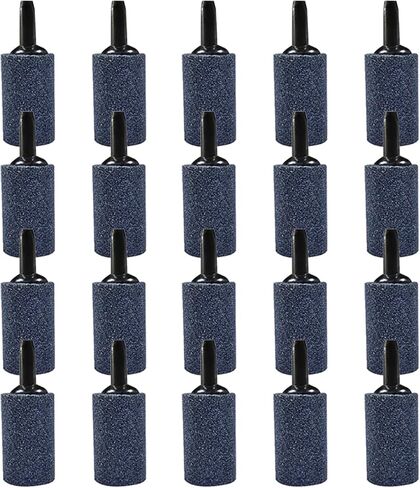 أحجار هواء لحوض السمك مقاس 2.54 سم، 20 عبوة من حجر فقاعات خزان الأسماك، موزع فقاعات مهوية، ملحقات مضخة هواء نانو، أسطوانة in Kuwait