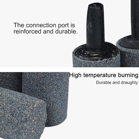 أحجار هواء لحوض السمك مقاس 2.54 سم، 20 عبوة من حجر فقاعات خزان الأسماك، موزع فقاعات مهوية، ملحقات مضخة هواء نانو، أسطوانة in Kuwait