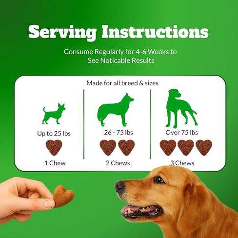 Dog Hip & Joint Supplement Chews with Glucosamine & Chondroitin – Joint Support for Senior & Large Breed Dogs, Helps Mobility & Flexibility – 120 Ct in Kuwait