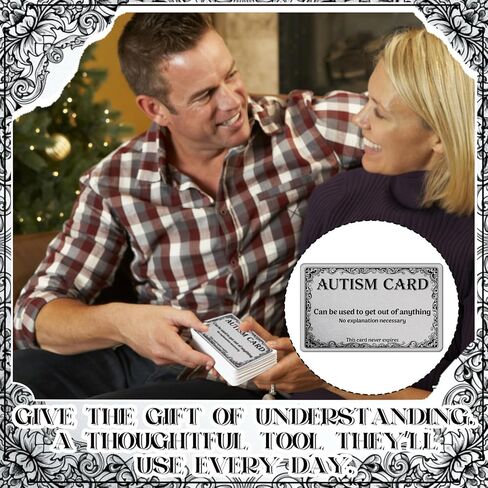 Novabright 10 Pcs Autism Excuse Cards Autism Communication Cards Funny Wallet-Size PVC Gag Gift Plastic Card for Friends Anxiety Relief in Kuwait