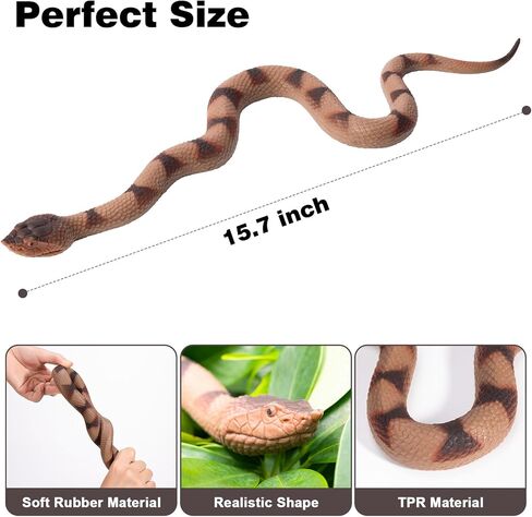2Pcs Realistic Fake Snakes Toy for Pranks, Lifelike Rubber Snake Keep Birds and Squirrels Away, Rattlesnake Prop for Halloween, Outdoor Yard Decoration in Saudi Arabia