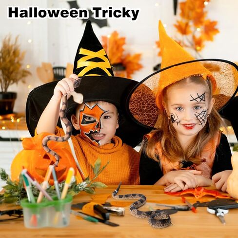 2Pcs Realistic Fake Snakes Toy for Pranks, Lifelike Rubber Snake Keep Birds and Squirrels Away, Rattlesnake Prop for Halloween, Outdoor Yard Decoration in Saudi Arabia