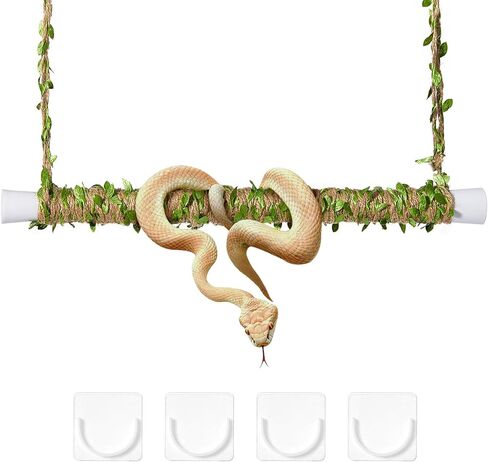 Snake Enrichment Climbing Stick, 15.55-24.4Inch Adjustable Climber for Corn Snakes,Swing Climbing Toy for Snakes, Ball Python Tank Accessories, Snake Tank Decor in Saudi Arabia