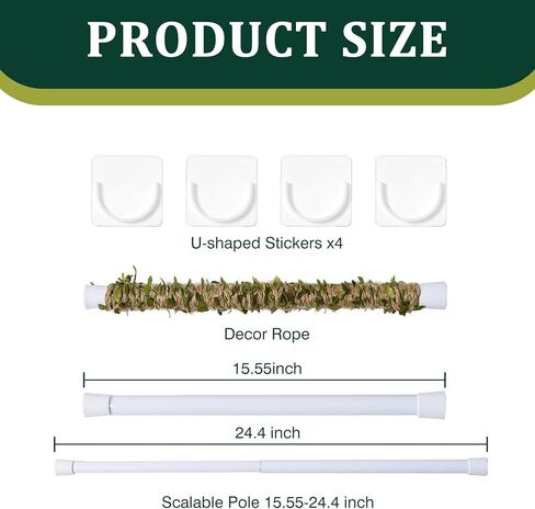 Snake Enrichment Climbing Stick, 15.55-24.4Inch Adjustable Climber for Corn Snakes,Swing Climbing Toy for Snakes, Ball Python Tank Accessories, Snake Tank Decor in Saudi Arabia
