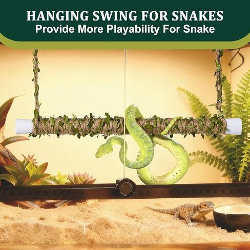 Snake Enrichment Climbing Stick, 15.55-24.4Inch Adjustable Climber for Corn Snakes,Swing Climbing Toy for Snakes, Ball Python Tank Accessories, Snake Tank Decor in Saudi Arabia