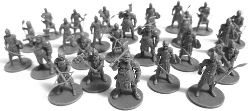 DRUNK'N DRAGON DND Guards Minis 25 منمنمات خيالية لألعاب الطاولة/الزنزانات والتنينات - مجموعة صغيرة غير مطلية - مجموعة شخصيات للمبتدئين in Saudi Arabia