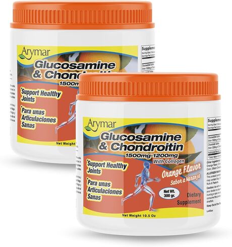 Arymar Glucosamine & Chondroitin 1500mg-1200mg with Collagen, Supports Joint Health, Orange Flavor (30.5 Oz/Pack of 1) in Saudi Arabia