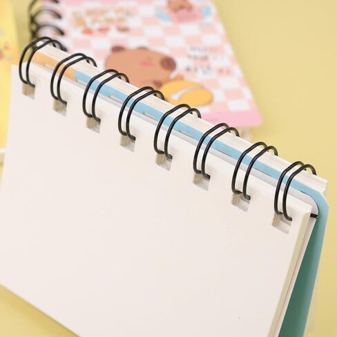 3Pcs Mixed Color Cute Capybara Notebook, Cartoon Animal Notepads, Hand Ledger Coil Book, Stationery Supplies in Saudi Arabia