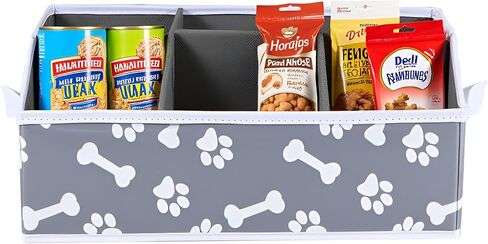 Dog Treat Container Storage Basket pet Food Storage containers Great for organizing Food Treats Snack for pet Dogs Cats Birds Animal Gray in Saudi Arabia