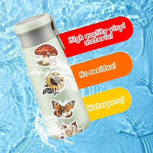 50Pcs Waterproof Vintage Stickers, Scrapbooking Supplies Kit,Aesthetic Decorative Craft Sticker for Planner, Bullet Journaling, Junk Journal, Water Bottles, Laptop, Retro Craft.Butterfly in Saudi Arabia