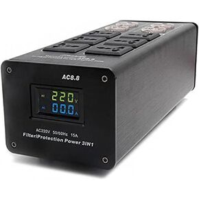 3000W 15A 100-240V AC8.8 Advanced Audio Power Purifier Filter AC Power Socket Video Noise Eliminator/Line Conditioner/Whole Entertainment System Protection (Ships from The US) in Kuwait