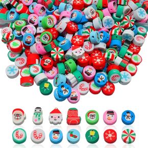 200pcs Volleyball Beads 10mm for Jewelry Making, Sports Ball Polymer Clay Beads for DIY Crafts Bracelet in Kuwait