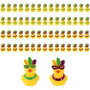 60pcs Mardi Gras Duckies,Mask Resin Mini Small Little Tiny Miniature Cruise Ship Duck Bulk Funny Duckies Ornaments Birthday Shower Party Favors Decorations Supplies Toys Gifts Carnival (Mask Style) in Saudi Arabia