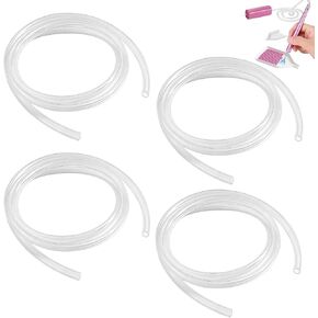 4 PCS Long Extended Silicone Hoses, Replacement Pipes for Diamond Art Painting Pen, Premium Flexible Silicone, Universal Fit for Most Vacuum Pens, for Diamond Art Crafters in Kuwait