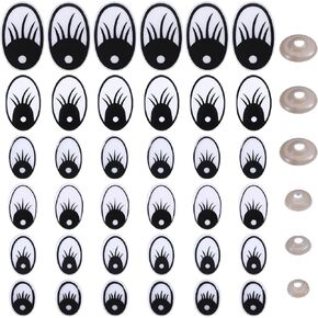 GLOBLELAND 140 Set 6 Sizes Black Eye Safety Craft Eyes Plastic Doll Craft Round Safety Eyes DIY Accessories with Spacer for DIY Doll Bear Puppet Plush Animal Making in Saudi Arabia