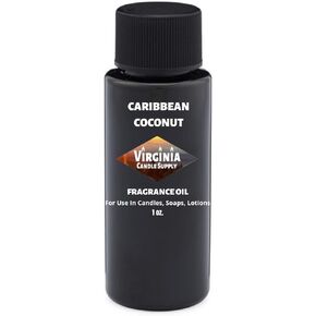 Caribbean Coconut Fragrance Oil (1 oz Bottle) for Candle Making, Soap Making, Tart Making, Room Sprays, Lotions, Car Fresheners, Slime, Bath Bombs, Warmers… in Saudi Arabia