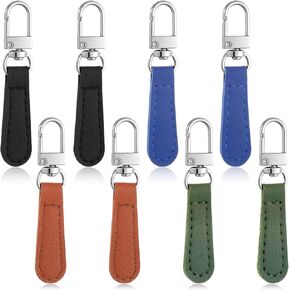 8 PCS Zipper Pull Replacement for Small Holes Zippers Leather Handle Detachable Replacement Zipper Pull for Luggage, Backpacks, Suitcases, Jackets, Purses, Handbags(5colors) in Saudi Arabia