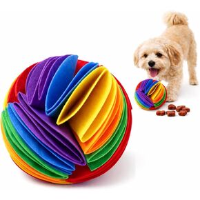 Snuffle Ball - Durable Felt Treat Dispensor Puzzle Toy Boredom Relief Foraging for Mental Stimulation and Enrichment Made in USA Small Medium Large Dogs in Saudi Arabia