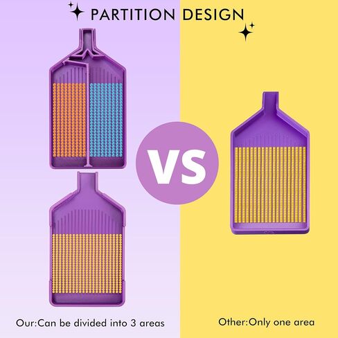 Diamond Art Trays with Lids, Multi-Color Partitioned Diamond Painting Tray, Suitable for 5D Diamond Dots, Silky Violet in Kuwait