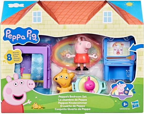 Peppa Pig Peppa's Bedroom Set with 1 Figure and 7 Accessories, Works with Peppa's Big Family House Playset, Preschool Toys for Girls and Boys 3+ in Saudi Arabia