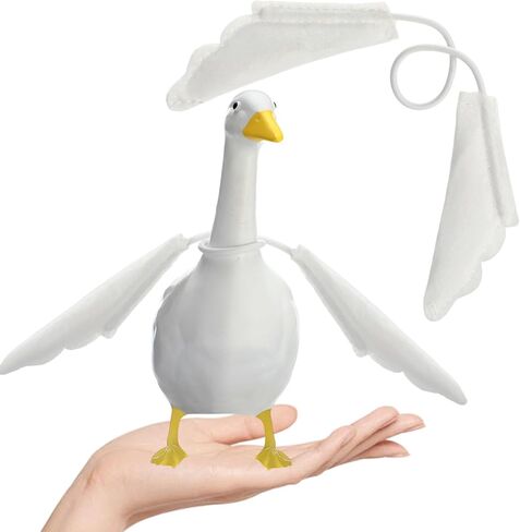 Civaner 7 Inch Desk Goose Wings White Poseable Tabletop Goose Arms Mini Porch Geese Outfits Accessories for Table Decor in Saudi Arabia