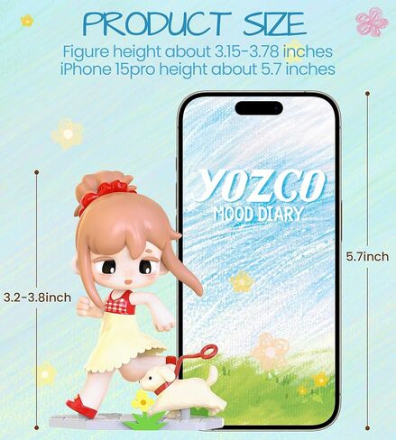 Rolife Yozco لطيف Kawaii عمل الشكل صندوق أعمى المقتنيات، اليابانية Kawaii أنيمي فتاة دمى صغيرة التماثيل لجمع مكتب ديكور هدية للأصدقاء in Saudi Arabia