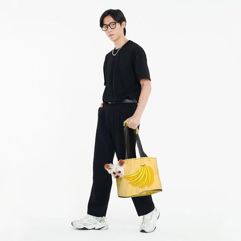 Cartoon bananaPrinted pet Tote Bag, Perfect for Travel and Everyday outings and Shopping, is The Best Gear for Your Dog on The go. in Saudi Arabia