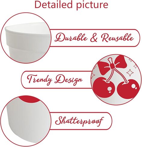 Usumz 12Pcs Cherry Bachelorette Party Cups - Cherry Plastic Cup for Birthday Bridal Shower 16oz in Saudi Arabia