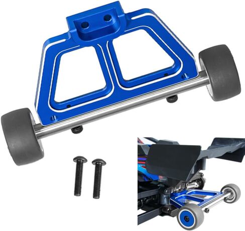 Aluminum Wheelie Bar Set Upgrades Part for Traxxas Mini Maxx BL-2s 107154-1 Mini XRT VXL-3S 108076-1 Mini Slash RC Car（Blue） in Saudi Arabia