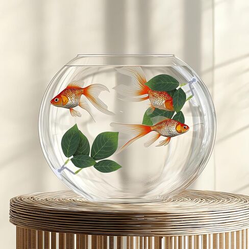 3 PCS Fish Leaf Pad Fish Tank Accessories, Adjustable Plastic Fish Leaf Pad, Betta Fish Leaves Natural Habitat Playing for Betta, Guppy, Tropical Fish Resting, Playing, Breeding with Suction Cup in Kuwait