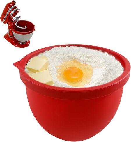 Silicone Liners for KitchenAid 5 Qt Tilt-Head Stand Mixer(Only), Odourless,Thicker, Cold/Heat-Resistant & Non-Stick, Easy Clean, Fits 5 Quart Mixing Bowl, Set of 3 with Lids in Kuwait