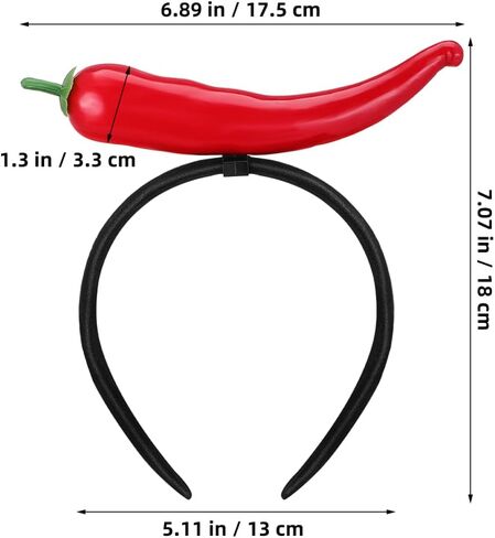 Chili Pepper Headband 2Pcs Funny Vegetable Hairband for Halloween Party Festival Dress-up Accessories in Saudi Arabia