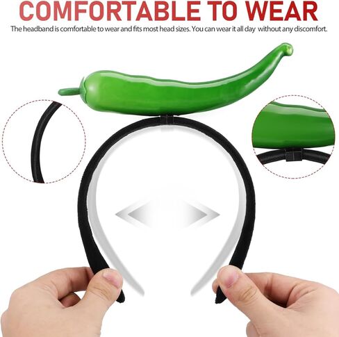 Chili Pepper Headband 2Pcs Funny Vegetable Hairband for Halloween Party Festival Dress-up Accessories in Saudi Arabia