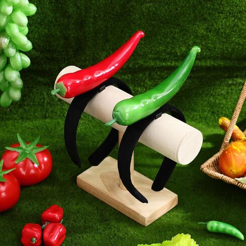 Chili Pepper Headband 2Pcs Funny Vegetable Hairband for Halloween Party Festival Dress-up Accessories in Saudi Arabia