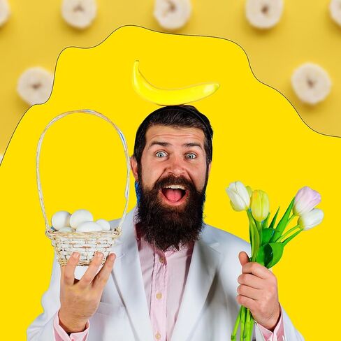 4 Pack Funny Banana Headbands Yellow Banana Fruit Headbands for Parties Halloween Cosplay Gag Gifts Photo Booth Props in Kuwait