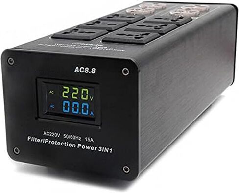 3000W 15A 100-240V AC8.8 Advanced Audio Power Purifier Filter AC Power Socket Video Noise Eliminator/Line Conditioner/Whole Entertainment System Protection (Ships from The US) in Kuwait