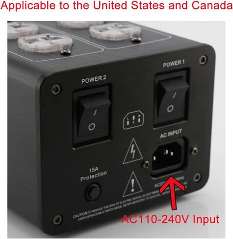 3000W 15A 100-240V AC8.8 Advanced Audio Power Purifier Filter AC Power Socket Video Noise Eliminator/Line Conditioner/Whole Entertainment System Protection (Ships from The US) in Kuwait