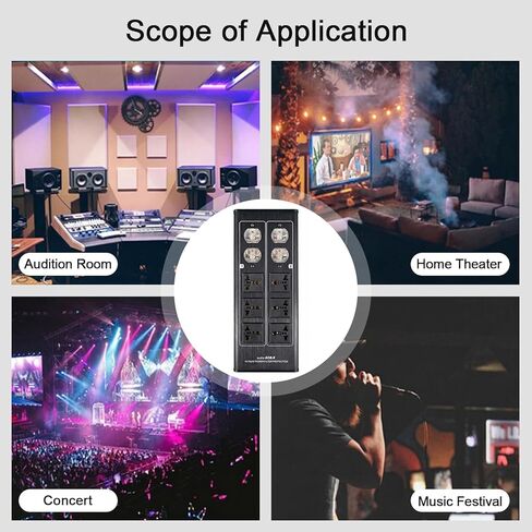 3000W 15A 100-240V AC8.8 Advanced Audio Power Purifier Filter AC Power Socket Video Noise Eliminator/Line Conditioner/Whole Entertainment System Protection (Ships from The US) in Kuwait