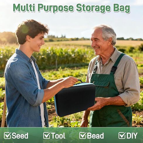 140 Slots Seed Storage Organizer Kit with 20 Envelopes, Waterproof Seed Storage Box, Transparent Bottles, Tweezers, Funnel, Sower for Vegetable Flower Garden Seeds Saver Kit for Vegetable in Saudi Arabia